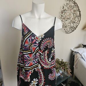 Nordstrom Asymmetrical Multi-colored Silk Top  Really Cute!